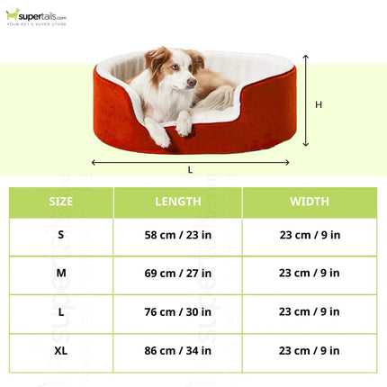 Fluffy's Petslover Warm Fleece Winter Round Shape Reversible Ultra Soft Bed with Cushion Pillow for Dogs and Cats (Red)