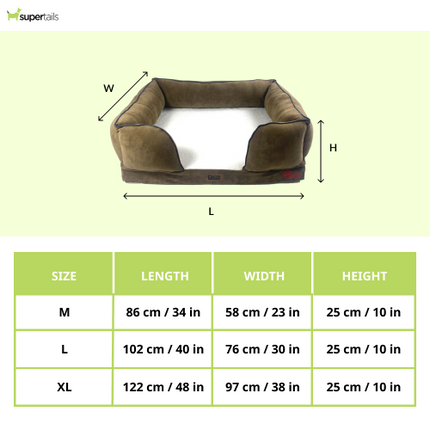 Petter World Ultra Luxury Micro Fur Orthopedic Sofa Bed for Dogs (Mocha Brown)