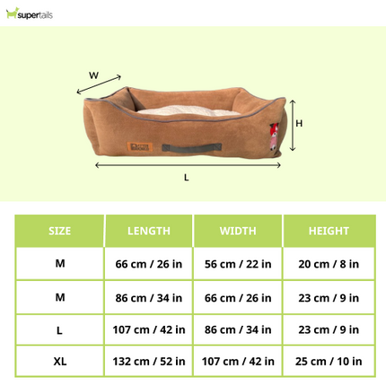 Petter World Ultra Luxury Micro Lounger Bed With Removable Sherpa for Dogs (Mocha Brown)