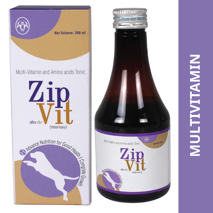 Order the Intas Zipvit Multi Vitamin Supplement for Dogs and Cats - 200mL Online at Supertails.