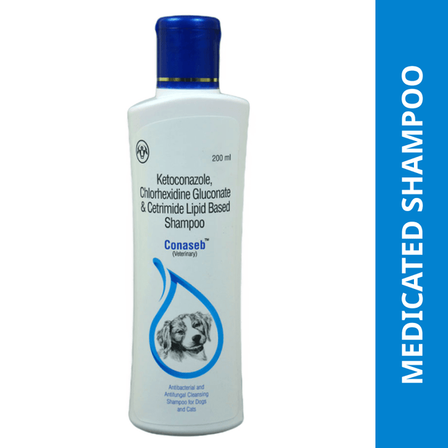 Buy Intas Conaseb Antibacterial Antifungal Shampoo for Dogs & Cats - 200mL online at Supertails.