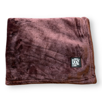 Talking Dog Club Fleece Blanket For Dogs and Cats (Rust Brown)