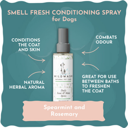 WildWash Fragrance Smell Fresh with Spearmint and Rosemary for Dogs