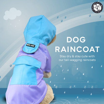 Pets Way TPU Rainstorm Raincoat for Dogs (Lavender)