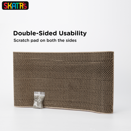 Skatrs Claw and Order Cat Scratcher with 2g Premium Catnip Free