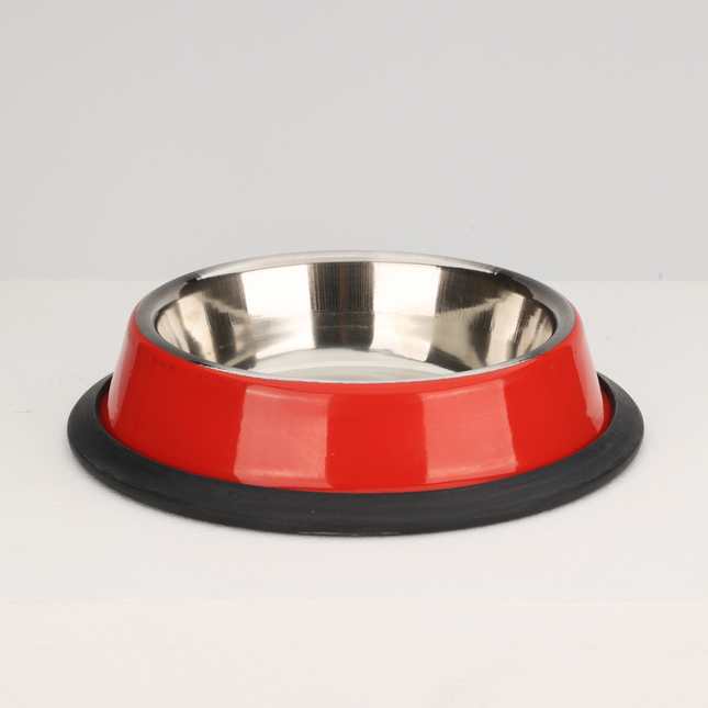 Anti Skid Glossy Bowl for Dogs and Cats (Red)(S:225mL)