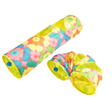 FOFOS Floral Pop Up Tunnel for Cats
