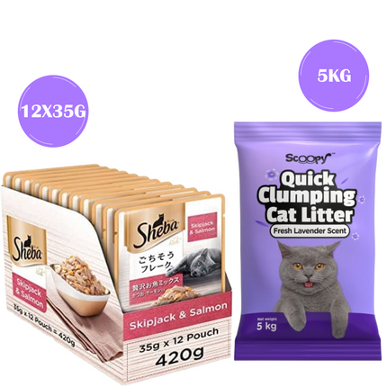 Sheba Skipjack & Salmon Fish Mix Cat Wet Food