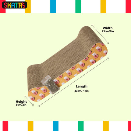 Skatrs Claw and Order Cat Scratcher with 2g Premium Catnip Free