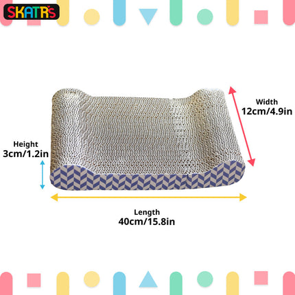 Skatrs Paw Lounge Cat Scratcher with Premium Catnip and Claw Tower Cat Tree with Hammock and Dual Scratching Post Toy Combo