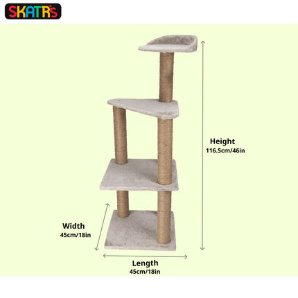 Skatrs Scratchy Wonderland Jumbo Multi Level Cat Tree with Sisal Posts Toy