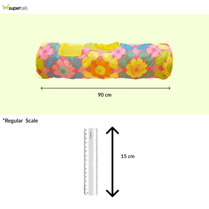 FOFOS Floral Pop Up Tunnel for Cats