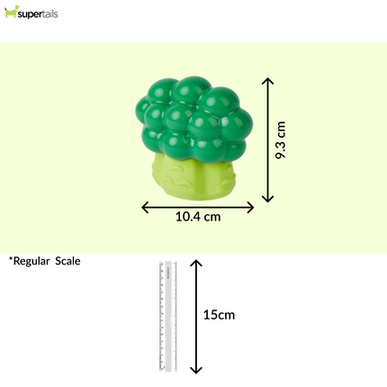 Fofos Giggling Vegi Bites Broccoli Squeaky Chew Toy for Dogs