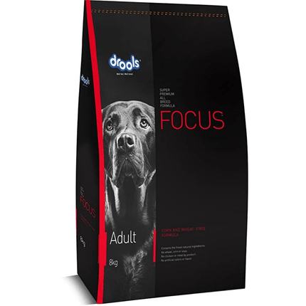 Drools Focus Super Premium Adult Dry Dog Food and Real Chicken & Chicken Liver Chunks in Gravy Adult Dog Wet Food Combo