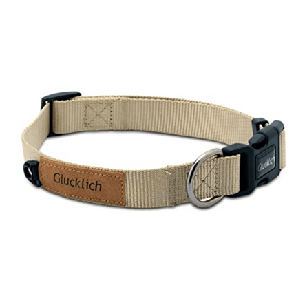 Glucklich Pet Essentials Classic Nylon Collar for Dogs (Beige)