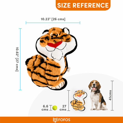 Fofos Safari Line Tiger Plush Toy for Dogs