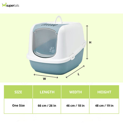 Savic Nestor Jumbo Toilet Home for Cats (Bluestone)