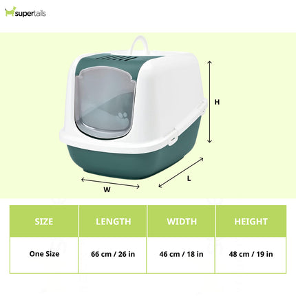 Savic Nestor Jumbo Toilet Home for Cats (Nordic Green)