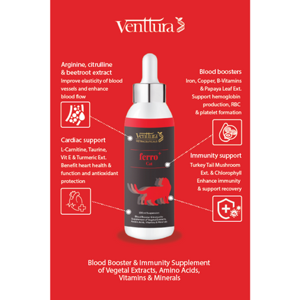 Venttura Ferro Blood Booster & Immunity Supplement for Cats