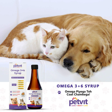 Petvit Omega 3 + 6 Syrup for Dogs and Cats