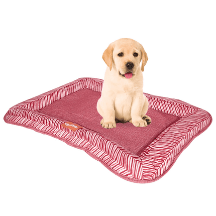 Emily Pets Rectangle Shape Bed for Dogs and Cats (Red)