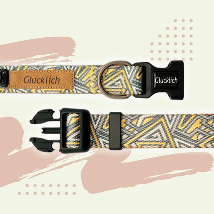 Glucklich Polyester Printed Adjustable Collar for Dogs (New Cadillac)