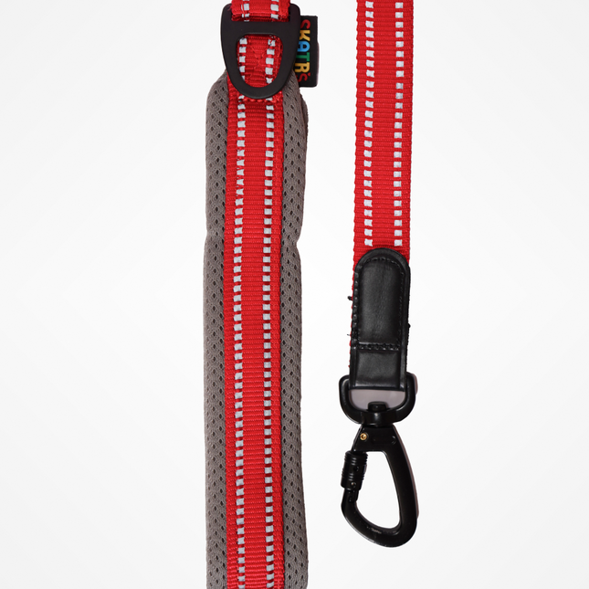 Skatrs Adventure in Style & Comfort Fiery Leash for Dogs and Cats (Red)