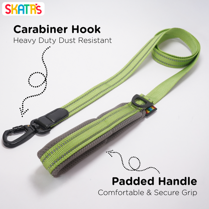 Skatrs Adventure in Style & Comfort Tropical Leash for Dogs and Cats (Green)
