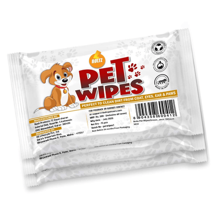 Boltz Grooming Wipes for Pets (Pack of 3)