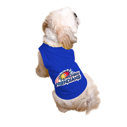 Ruse IPL "Mumbai Friendians" Printed Tank Jersey for Dogs (Royal Blue)