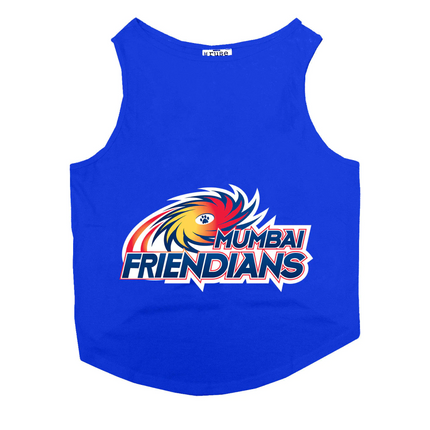 Ruse IPL "Mumbai Friendians" Printed Tank Jersey for Dogs (Royal Blue)