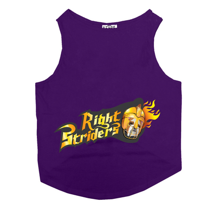 Ruse IPL "Kolkata Right Striders" Printed Tank Jersey for Dogs (Purple)
