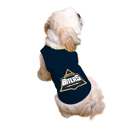 Ruse IPL "Gujarat Biters" Printed Tank Jersey for Dogs (Navy Blue)