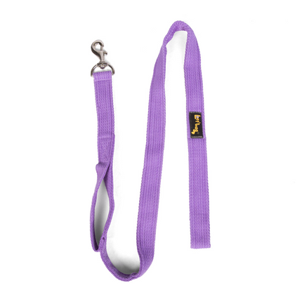 Let's Wag Double Handle Fabric Leash for Dogs (Purple)