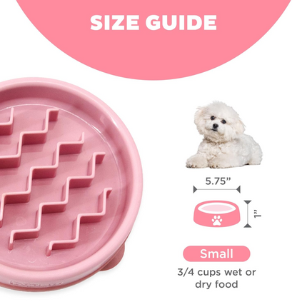 Outward Hound Fun Feeder Slow Feeder Bowl for Dogs (Pink)