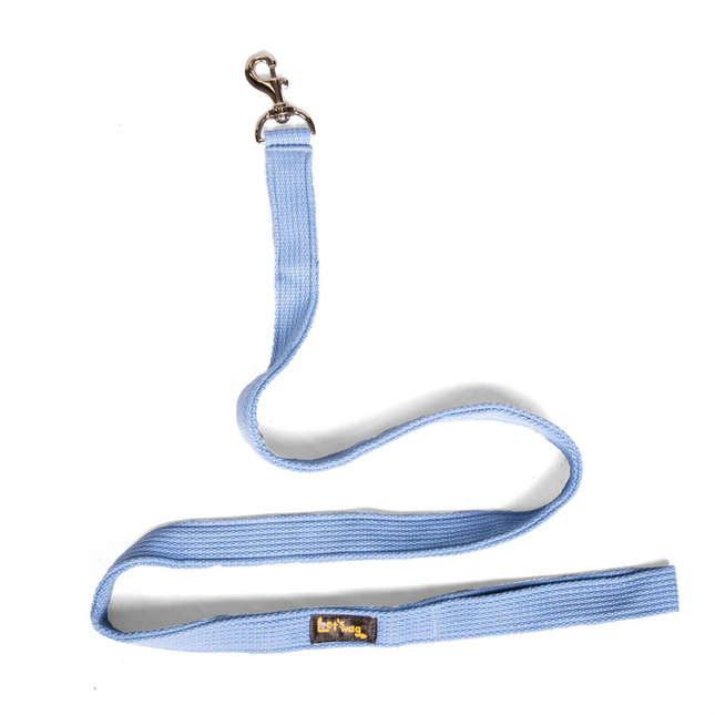 Let's Wag Single Handle Fabric Leash for Dogs (Sky Blue)