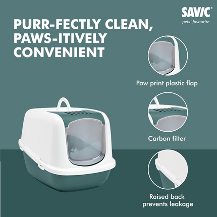 Savic Nestor Jumbo Toilet Home for Cats (Nordic Green)
