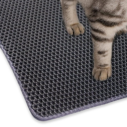 QPets Double Layer Litter Mat for Cat (Grey)