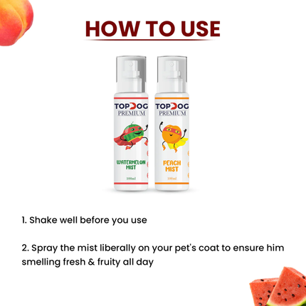 TopDog Premium Watermelon Mist Spray for Dogs and Cats