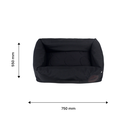 TopDog Premium Prime Lounger Bed for Dogs and Cats (Black) (Get a Toy Free)