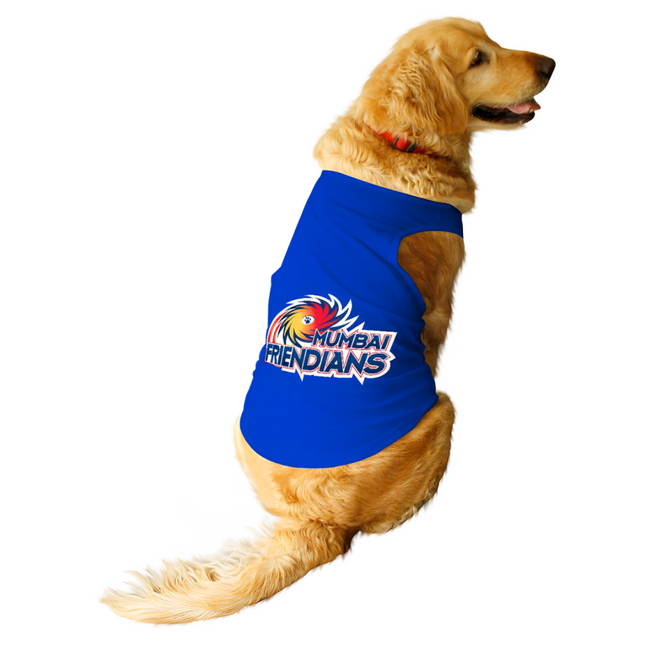 Ruse IPL "Mumbai Friendians" Printed Tank Jersey for Dogs (Royal Blue)