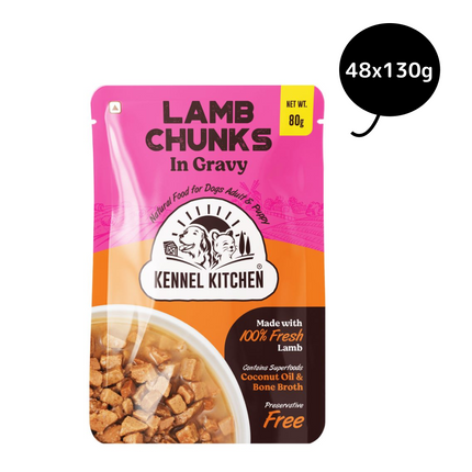 Kennel Kitchen Lamb Chunks in Gravy Puppy & Adult Wet Dog Food