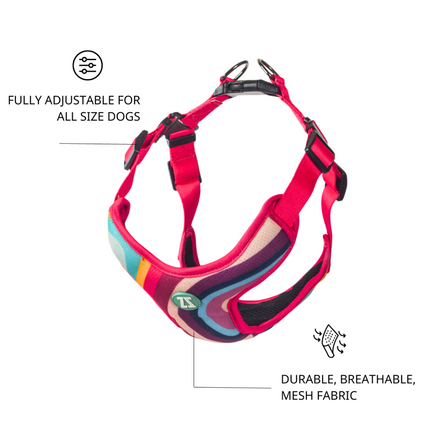 Zoomiez Adjustable Swirl Printed Step in Mesh Harness for Dogs