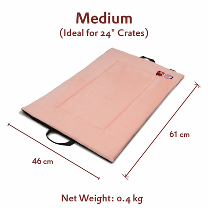 Petter World Orthopedic Memory Foam Crate Mat for Joint Support & Pressure Relief for Dogs (Peach Pearl)