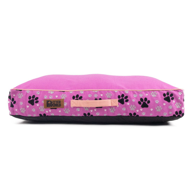 Petter World Indoor Artisanal Rectangular Cushion Mattress Bed with Washable Cover for Dogs (Crocus)
