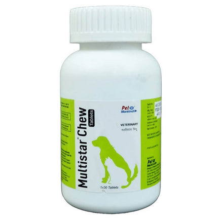 Mankind Multistar Chew tablets Multivitamin Supplement for Dogs and Cats (pack of 30 tablets)