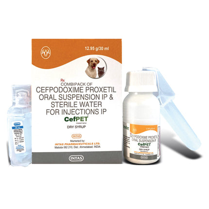 Intas Cefpet Dry Syrup for Dogs and Cats (30ml)