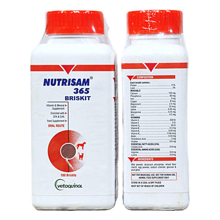 Vetoquinol Nutrisam 365 Calcium Supplements for Dogs and Cats