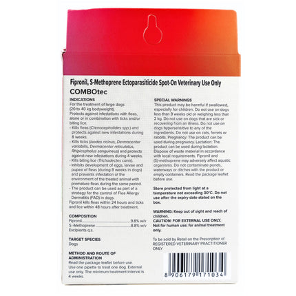 Beaphar Flea & Tick Spot On Combotec for Dogs