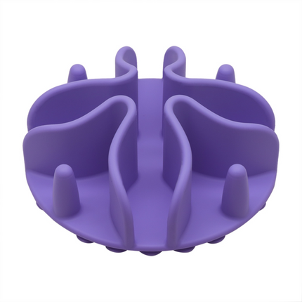 Talking Dog Club Slow Feeder Bowl Attachment for Dogs and Cats (Purple)